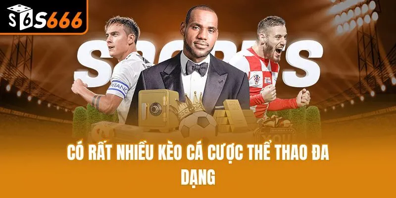 Có rất nhiều kèo cá cược thể thao đa dạng